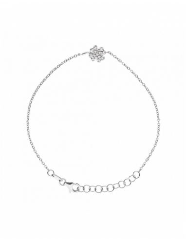 Bracelet Diamants Motif TREFLE "Porte Bonheur" Or