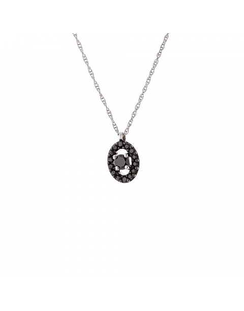 Collier Médaillon Diamants Noirs "ACCESS"