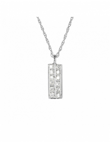 Collier Rectangle Diamants "ACCESS"