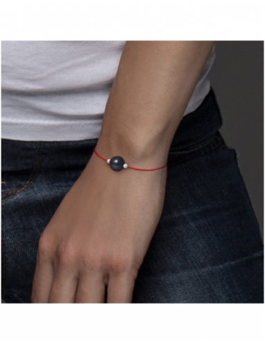 Bracelet Véritable Perle BLACK TAHITI "ACCESS"