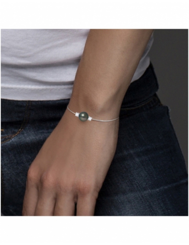 Bracelet Véritable Perle & Diamants de "ACCESS"