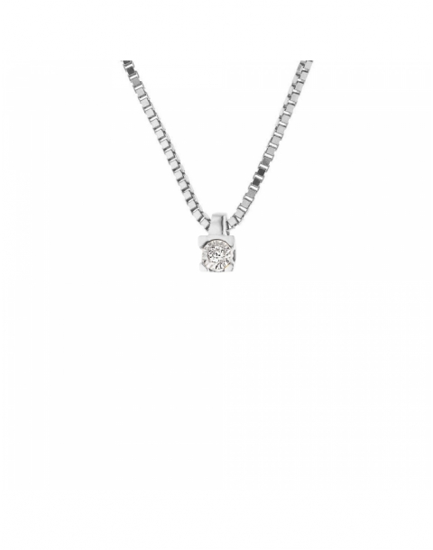 Collier Diamant Solitaire Or